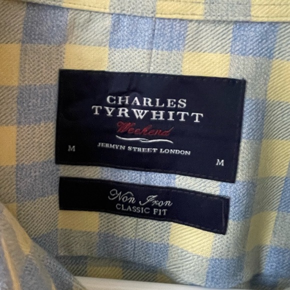 Charles Tyrwhitt medium  blue & yellow checked - Picture 3 of 6